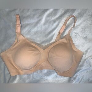 Honeylove Tan Comfort Bra size large wireless nude crossover